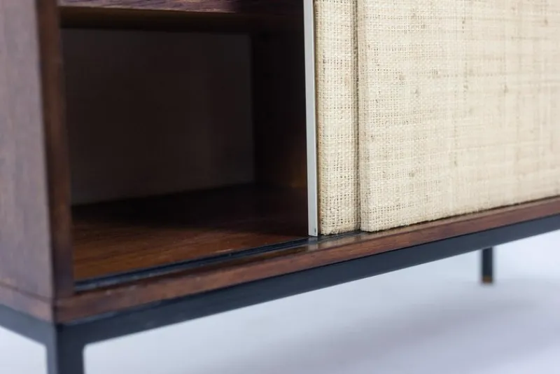 Pamono Sideboard in Wenge and Raffia by Martin Visser, 1970s> Sideboards & Buffets