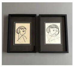 Discount Pamono Siep Van Den Berg, Post-War Constructivist Artworks, 1955, Artworks on Paper, Framed, Set of 2