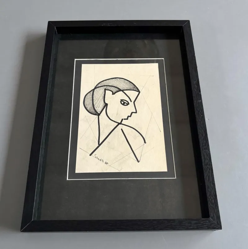 Discount Pamono Siep Van Den Berg, Post-War Constructivist Artworks, 1955, Artworks on Paper, Framed, Set of 2