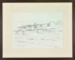 Pamono Sigfrido Oliva, Cottage, Drawing on Paper, 1980s> Work On Paper