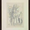 Pamono Sigfrido Oliva, In the Wood, Pencil and Watercolor, 1989, Framed> Work On Paper