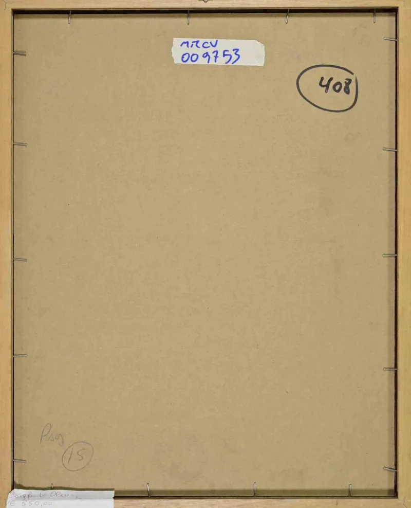 Pamono Sigfrido Oliva, In the Wood, Pencil and Watercolor, 1989, Framed> Work On Paper