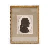 Pamono Silhouette Portrait of a Man, 18th-Century, Framed> Classical