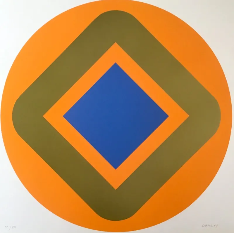 Pamono Silkscreen by Winfred Gaul, 1968> Minimalist