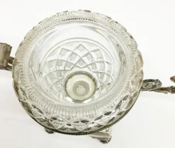 Pamono Silver & Crystal Serving Set with 2 Small Candy Dishes and 2 Salt Cellars, Set of 4><noscript><img width=