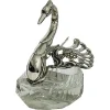 Clearance Pamono Silver & Crystal Swan Basket by Albert Bodemer, Germany