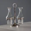 Hot Pamono Silver & Glass Oil Cruet Set from Broggi Milano