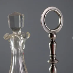 Hot Pamono Silver & Glass Oil Cruet Set from Broggi Milano