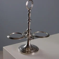 Hot Pamono Silver & Glass Oil Cruet Set from Broggi Milano