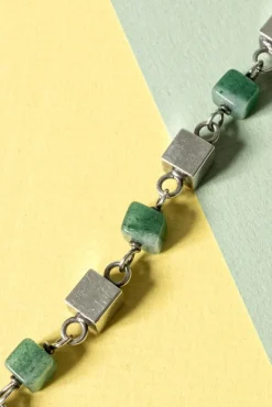 Best Pamono Silver and Aventurine Bracelet by Arvo Saarela, 1965