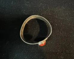 Pamono Silver and Carnelian Bracelet, 1970s><noscript><img width=
