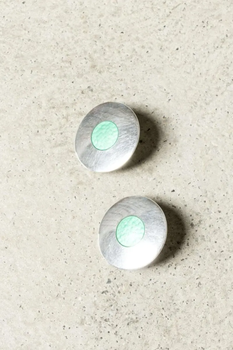 Pamono Silver and Enamel Earrings from Aarikka, Set of 2> Earrings