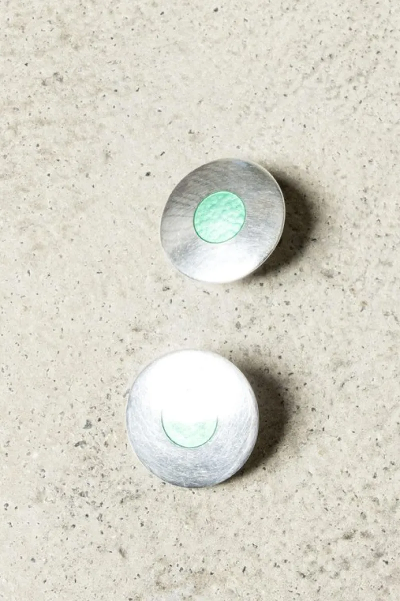 Pamono Silver and Enamel Earrings from Aarikka, Set of 2> Earrings