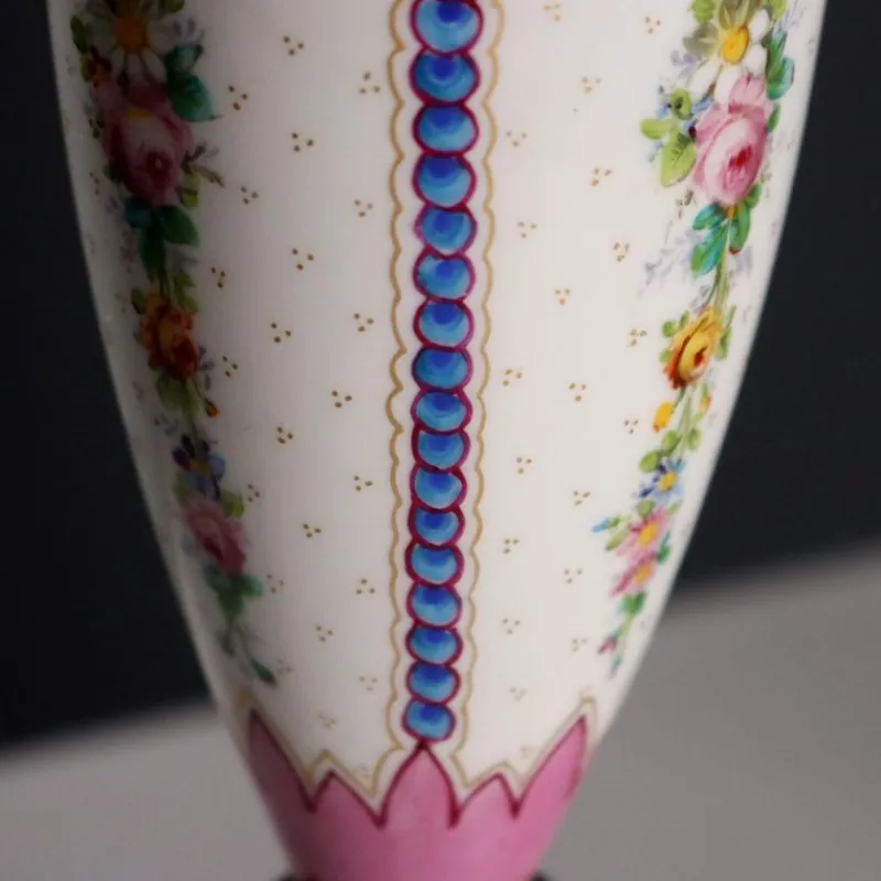 Pamono Silver and Porcelain Perfume Burners from Limoges, Set of 2> Vases