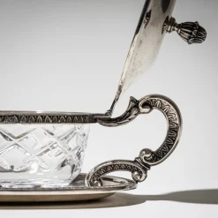 Clearance Pamono Silver Box with Spoon, 19th Century, Set of 2