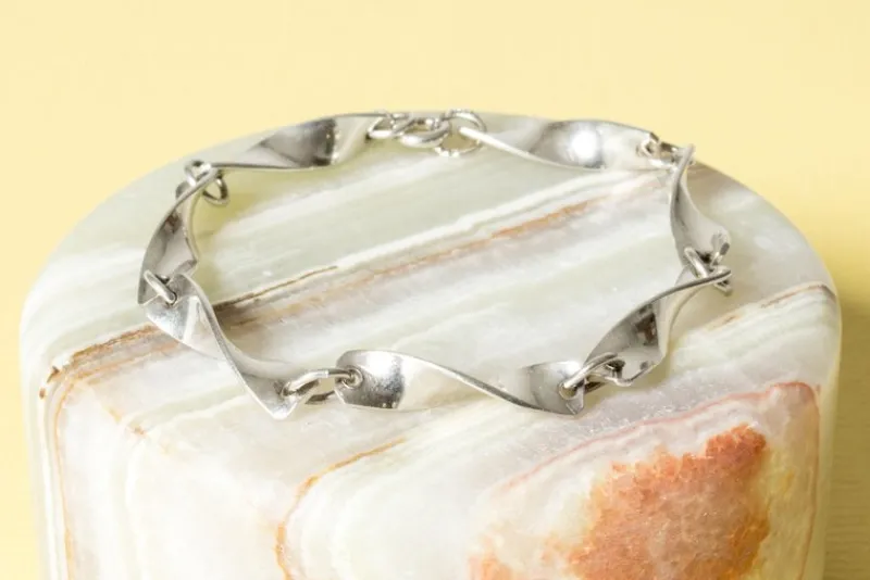 Discount Pamono Silver Bracelet by Arne Johansen, 1950s