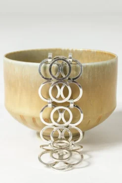 Sale Pamono Silver Bracelet by Cecilia Johansson, 1975