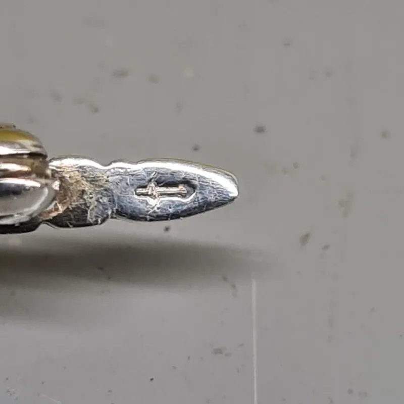 Pamono Silver Brochette with Gold Rosettes and Diamonds, 1900s> Brooches