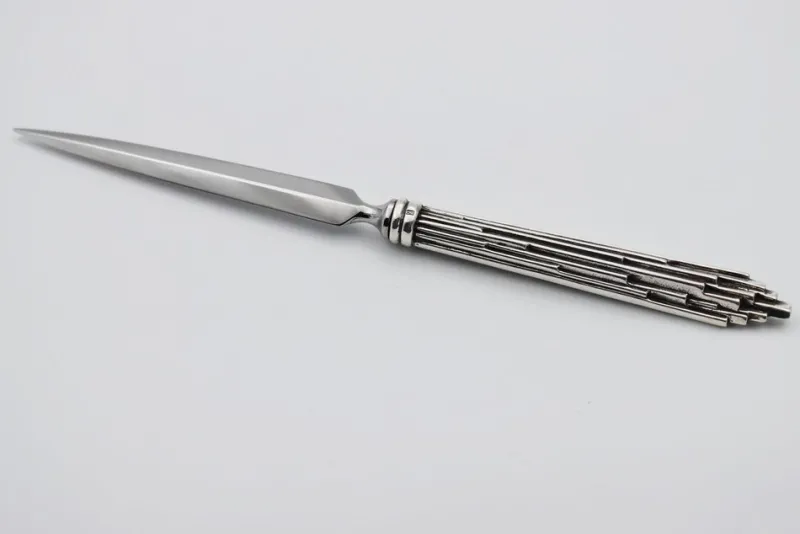 Pamono Silver Bronze Letter Opener or Paper Cutter by Richard Lauret