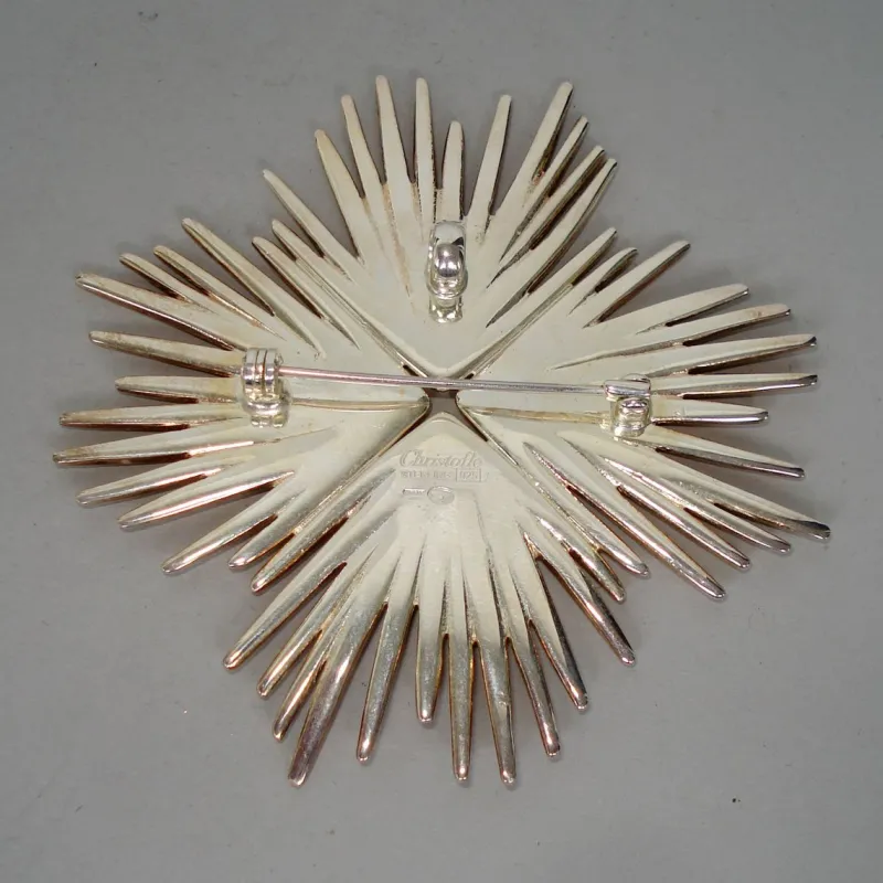 Clearance Pamono Silver Brooch Pendant Palmaceae Serie by Michele Oka Doner for Christofle, 2000