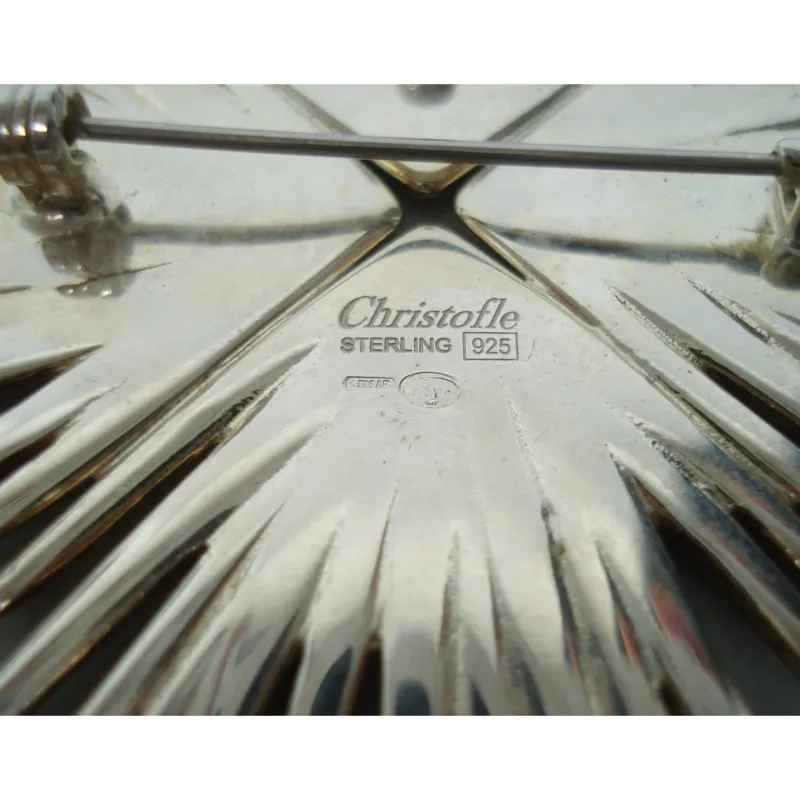 Clearance Pamono Silver Brooch Pendant Palmaceae Serie by Michele Oka Doner for Christofle, 2000