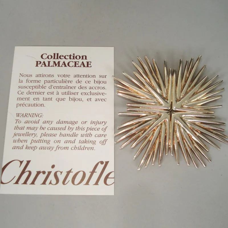 Clearance Pamono Silver Brooch Pendant Palmaceae Serie by Michele Oka Doner for Christofle, 2000