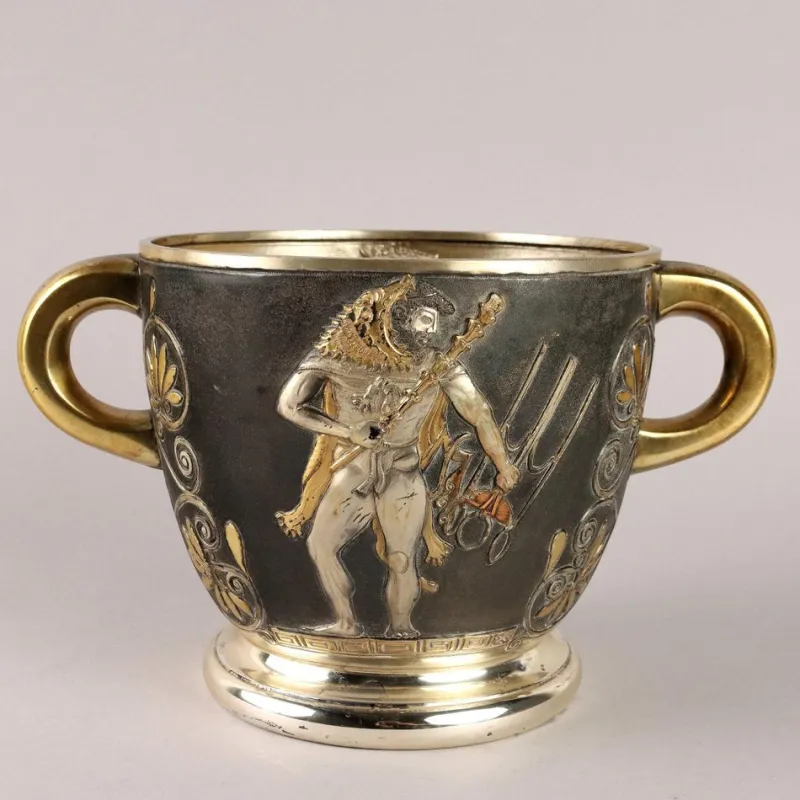 New Pamono Silver Bucket by Le Argenterie Di Milano attributed to Fiorentini Guido