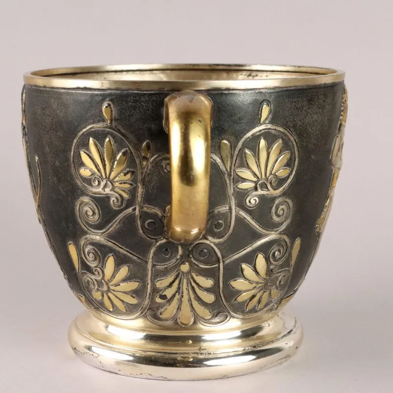 New Pamono Silver Bucket by Le Argenterie Di Milano attributed to Fiorentini Guido
