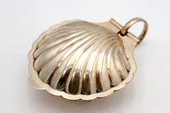 New Pamono Silver Butter Dish in the Shape of a Hinged Shell
