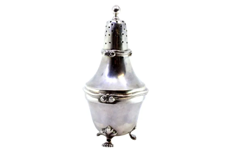 Pamono Silver Candlestick with Removable Lid Pommel> Candleholders