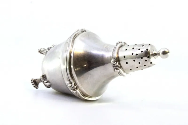 Pamono Silver Candlestick with Removable Lid Pommel> Candleholders