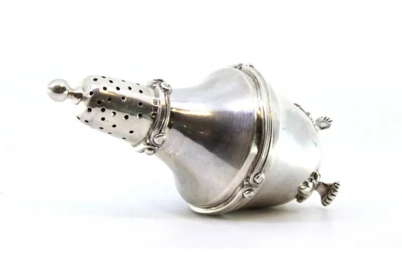 Pamono Silver Candlestick with Removable Lid Pommel> Candleholders