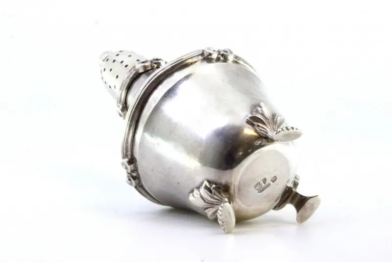 Pamono Silver Candlestick with Removable Lid Pommel> Candleholders