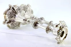 Pamono Silver Candlesticks with Stems Revealed with Palms, Set of 2><noscript><img width=