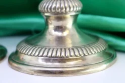 Sale Pamono Silver Candlesticks with Fluted Reliefs on Circular Bases, Set of 2