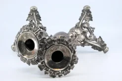 Pamono Silver Candlesticks with Turned Stems><noscript><img width=