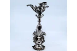 Pamono Silver Candlesticks with Turned Stems><noscript><img width=