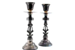Discount Pamono Silver Candlesticks with Plain Sconces, Set of 2