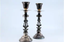 Discount Pamono Silver Candlesticks with Plain Sconces, Set of 2