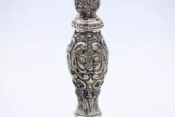 Discount Pamono Silver Candlesticks with Embossed Stems and Sconces, Set of 2