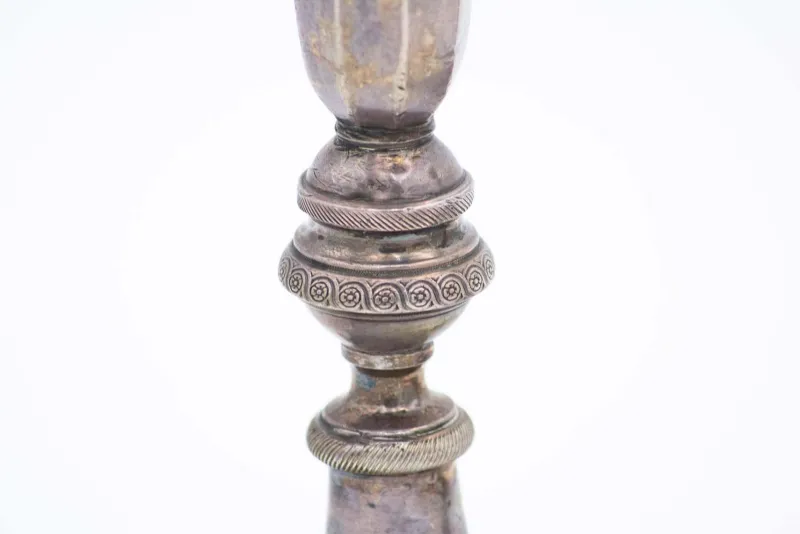 Clearance Pamono Silver Candlesticks with Turned Stems, Set of 2