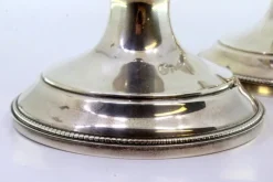 Pamono Silver Candlesticks with Smooth Stems, Set of 2><noscript><img width=