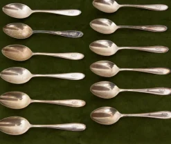 Pamono Silver Dinner Spoons by Bruckmann & Sons, Set of 12