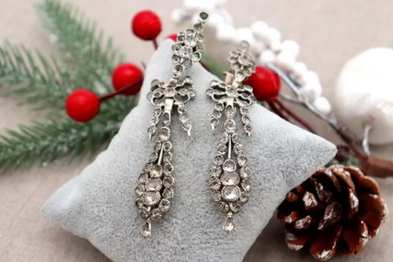Pamono Silver Earrings with Quartz, Set of 2> Earrings