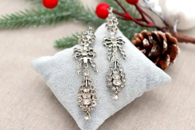 Pamono Silver Earrings with Quartz, Set of 2> Earrings