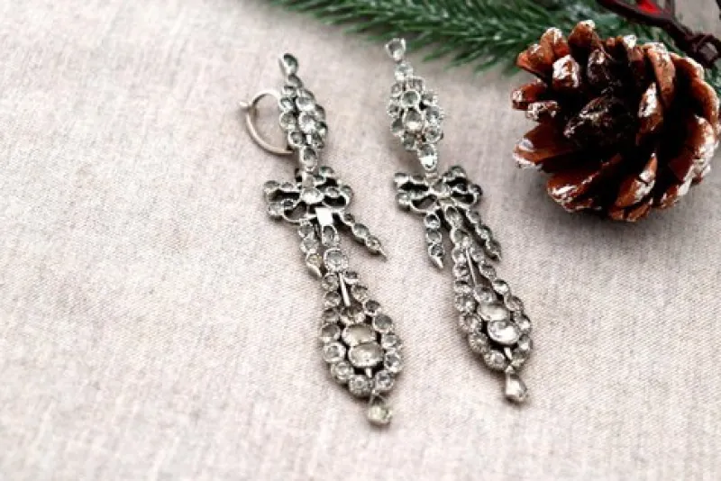 Pamono Silver Earrings with Quartz, Set of 2> Earrings