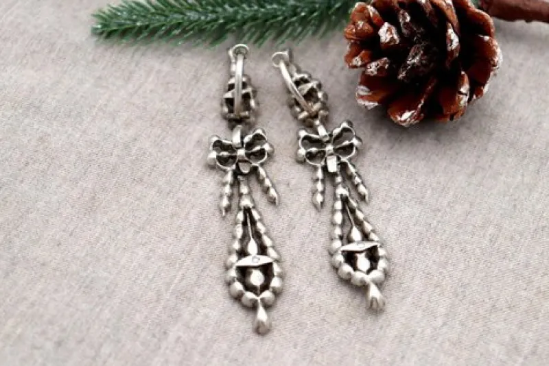 Pamono Silver Earrings with Quartz, Set of 2> Earrings
