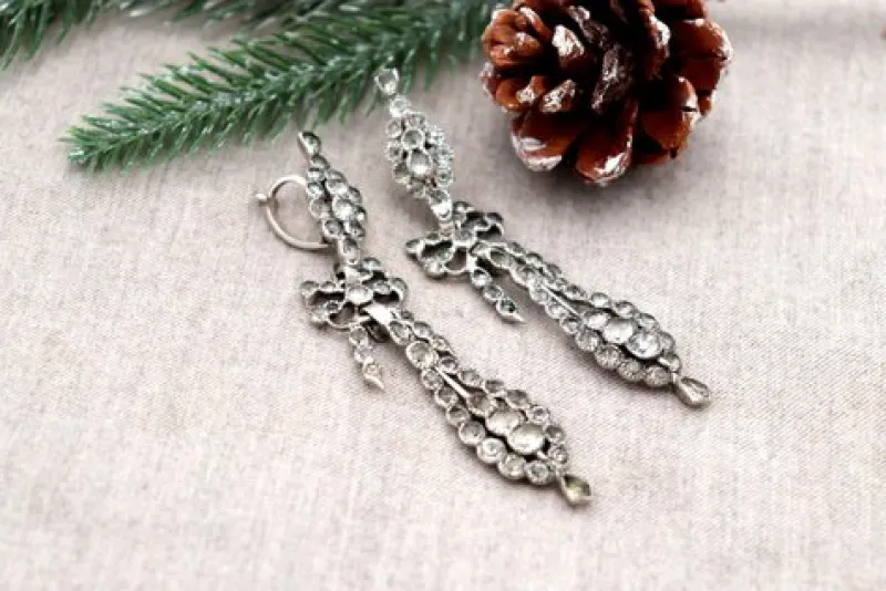 Pamono Silver Earrings with Quartz, Set of 2> Earrings