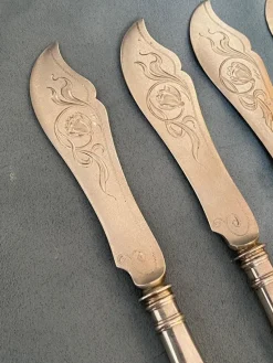 Discount Pamono Silver Fish Cutlery for 6 People from Seligmann, 1890s, Set of 12