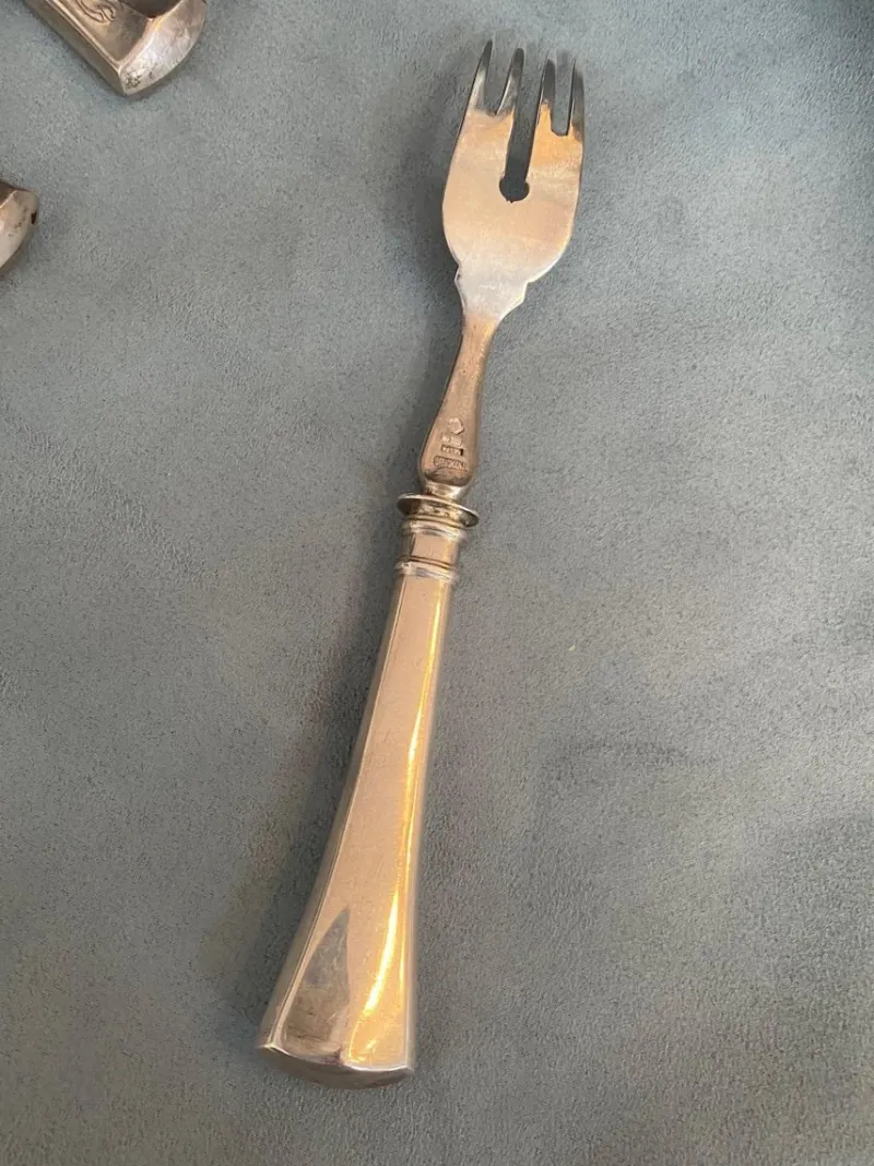 Discount Pamono Silver Fish Cutlery for 6 People from Seligmann, 1890s, Set of 12